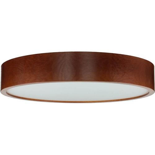 Moderne Deckenleuchte Wohnzimmer Flur Holz Glas rund Ø47cm flach vielseitig ARBARO Holzlampe