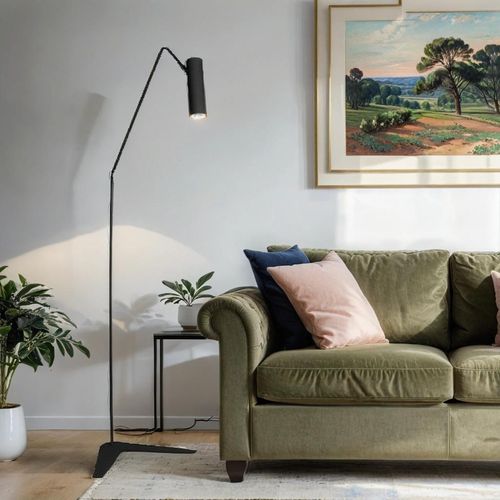 Moderne Stehlampe EYE Schwarz Metall GU10 35W Leselicht Standleuchte Wohnzimmer