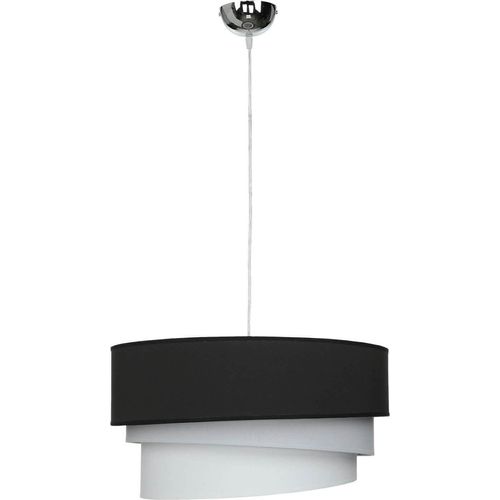 Graue Hängeleuchte rund Ø45cm Moderner Stoffschirm in tollem Design Wohnzimmer Schlafzimmer Lampe