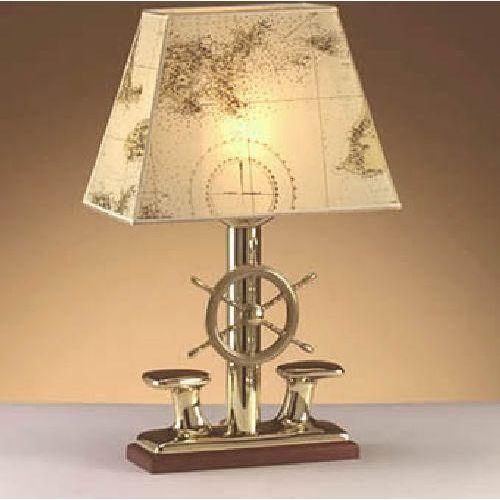 Tischlampe Maritim Jugendstil 38 cm Messinglampe Tischleuchte