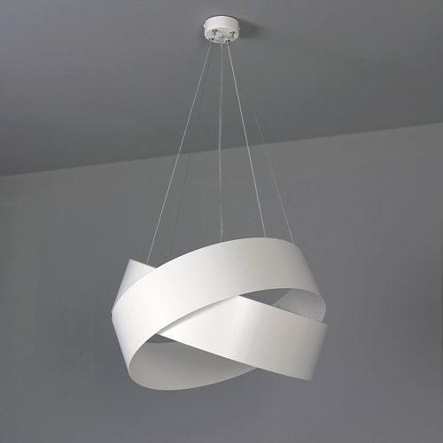 Hängelampe Ø 50 cm E27 Weiß Metall Modern Pendelleuchte