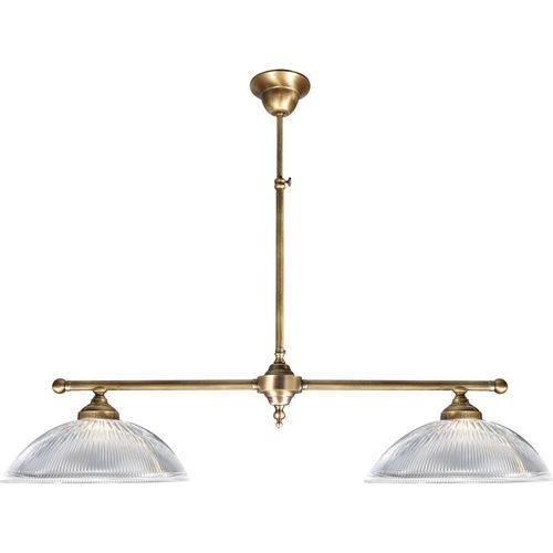 Deckenlampe Bronze E27 Glas Messing massiv Jugendstil Deckenleuchte Billardlampe