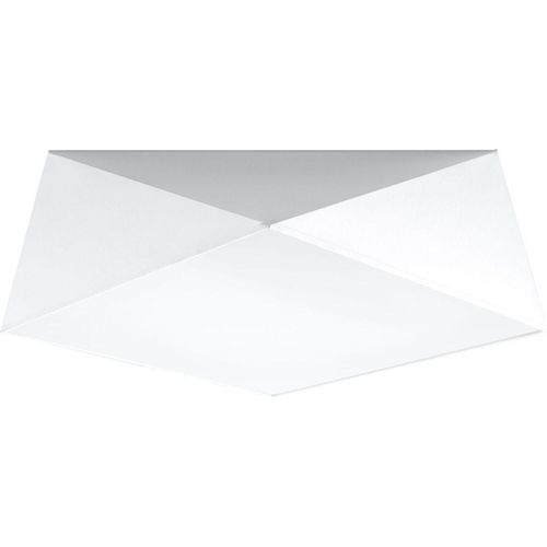 Deckenlampe Weiß Stoff geometrisch Schlafzimmer Wohnzimmer Deckenleuchte