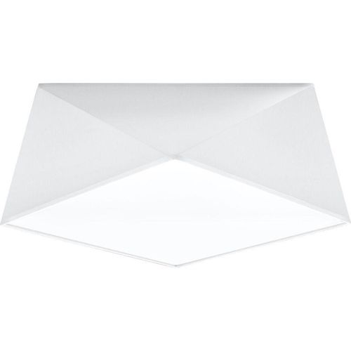 Deckenlampe Deckenleuchte Weiß Stoffschirm Schlafzimmer Wohnzimmer Beleuchtung