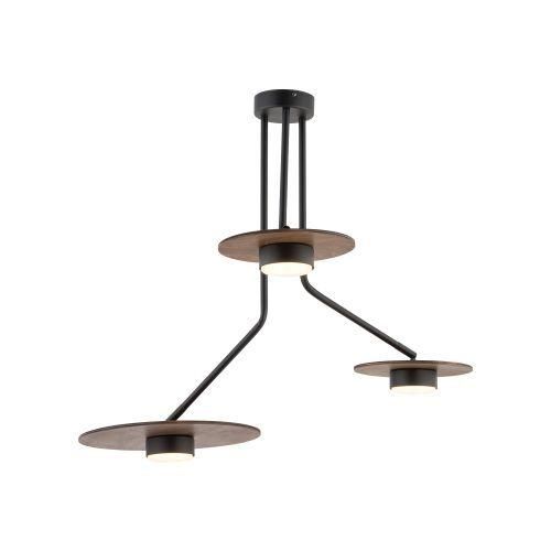 Deckenleuchte Natur Schwarz GX53 Holz Metall Modern Deckenlampe