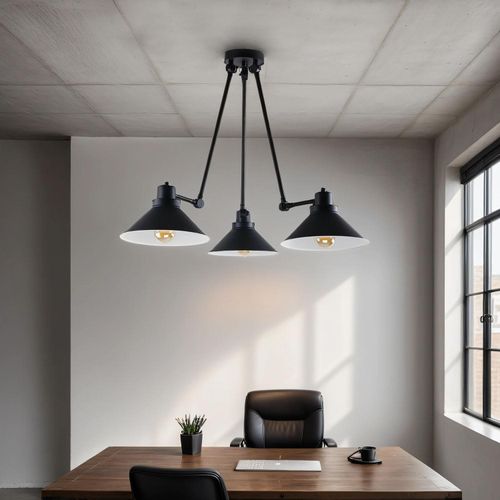 Deckenleuchte Schwarz E27 Metall Industrial Deckenlampe