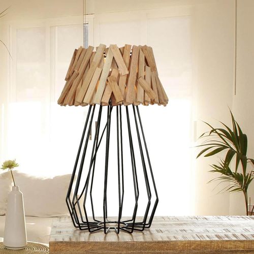 Tischlampe Treibholz Drahtgestell 58 cm E27 Handarbeit Unikat Tischleuchte