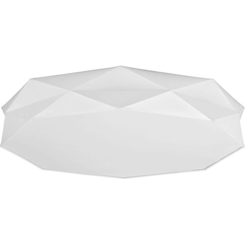 Deckenlampe Stoff Weiß Ø 88 cm groß blendarm Modern Wohnzimmer Schlafzimmer Deckenleuchte