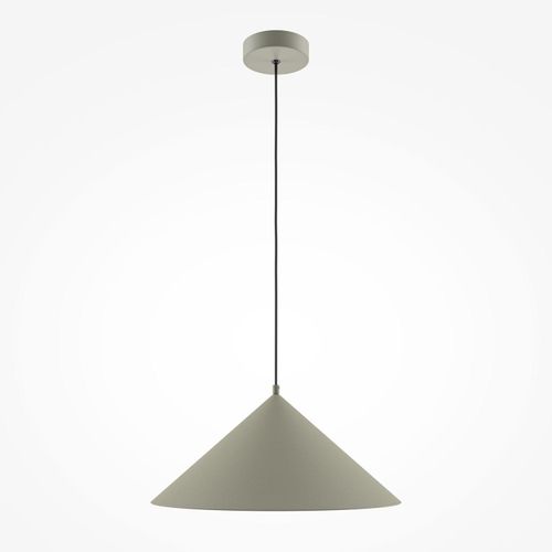 Pendelleuchte Metall E27 D: 35 cm H: max. 318 cm Steingrau rund Modern