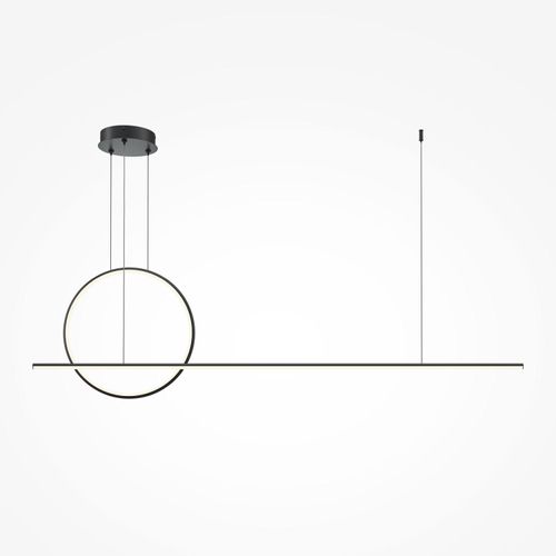 LED Hängelampe Aluminium Farbwechsel 3000-4000 K 1500 lm H: max. 300 cm Schwarz länglich Modern
