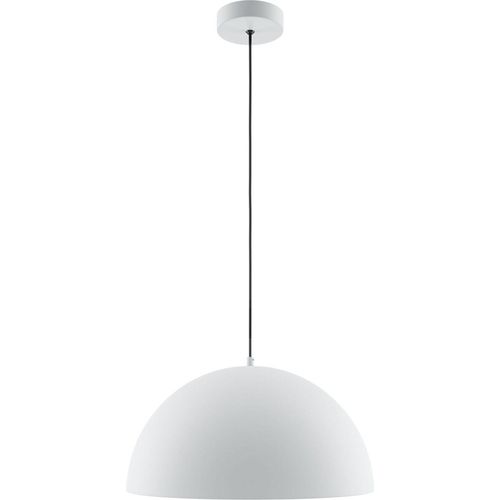 Hängeleuchte Metall E27 rund D: 35 cm H: max. 320 cm Weiß Modern