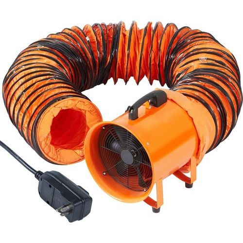 Bauventilator 900-W-AC-Motor-Baugebläse 2850 U/min-Baulüfter Gebläse 5175 CFM (8792 m3/h)-Axiallüfter 10 m Schlauch-Axialgebläse 79 dB Geräuschpegel-Industrielüfter IP44