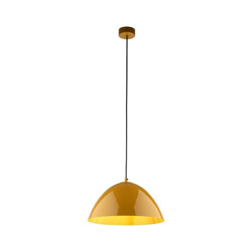 Hängelampe Metall Ø 34 cm rund H: max. 165 cm Ocker E27 Modern Pendelleuchte