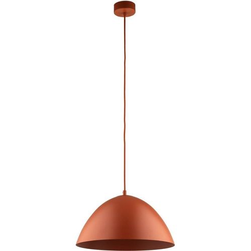 Hängelampe Metall E27 D: 34 cm rund H: max. 165 cm Ziegelrot Modern Hängeleuchte