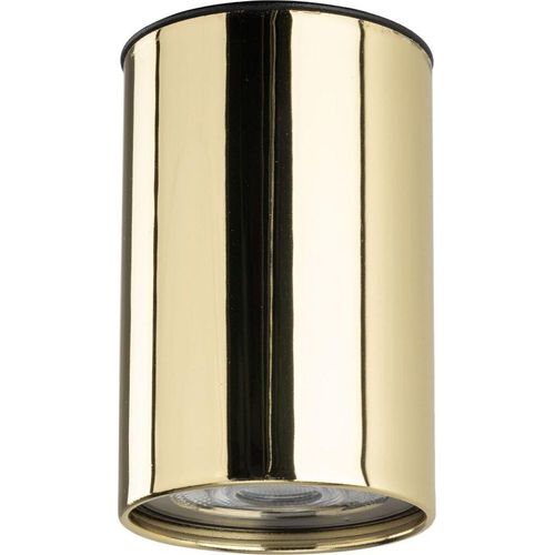 Deckenspot Metall GU10 D: 5 cm Aufputz in Gold rund Spot Lampe Decke Deckenlampe
