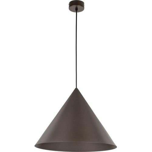 Hängelampe Metall E27 Ø 50 cm H: max. 170 cm Braun rund Retro Pendelleuchte