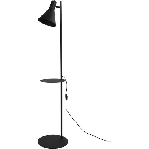 Stehleuchte Metall verstellbar 138 cm hoch Schwarz E27 Retro Stehlampe