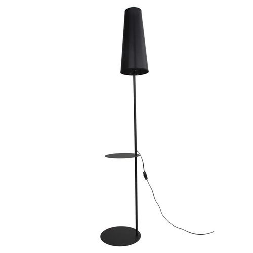 Stehleuchte Stoff Metall E27 170 cm hoch Schwarz Modern Stehlampe