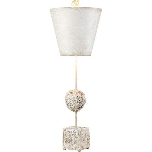 Tischleuchte Metall 73,7 cm hoch Creme-Weiß Modern Nachttischlampe