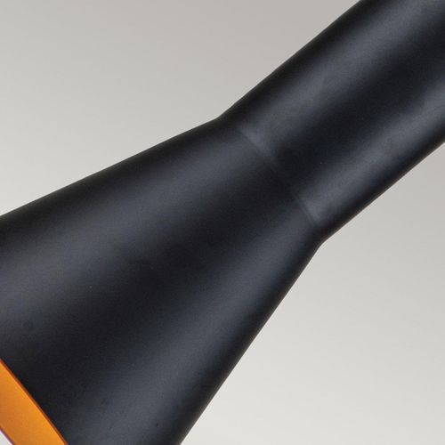 Pendelleuchte Metall E27 B: 17,8 cm H: max. 156,8 cm in Schwarz matt Gold rund Modern