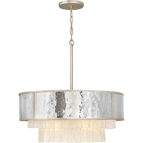 Hängelampe Ø 66 cm H: max. 386,2 cm in Creme-Gold Edelstahl E14 rund Modern Kristall