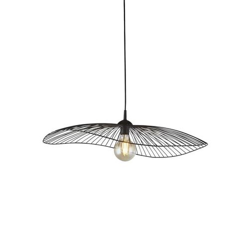 Hängeleuchte Metall E27 Ø 53 cm H: max. 120 cm Käfig Schirm Schwarz rund Retro Hängelampe