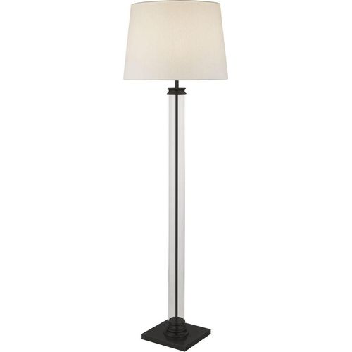 Stehleuchte Metall Stoff E27 156 cm Schwarz Weiß Jugendstil Stehlampe