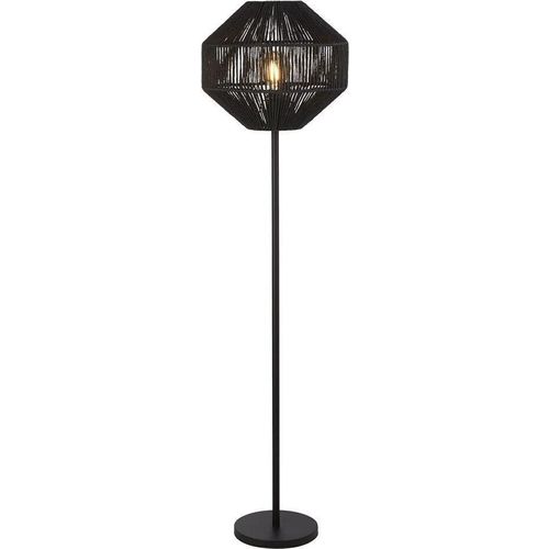 Stehleuchte Metall 155 cm Schwarz E27 rund Modern Stehlampe