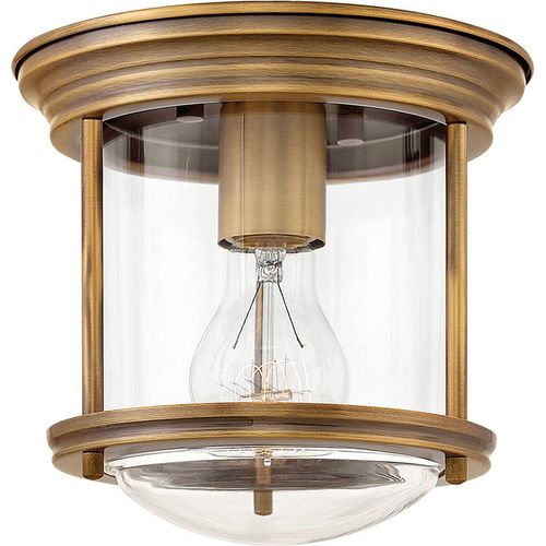 Deckenlampe Metall Glas E27 IP44 D: 19,6 cm rund in Bronze gebürstet Vintage Design