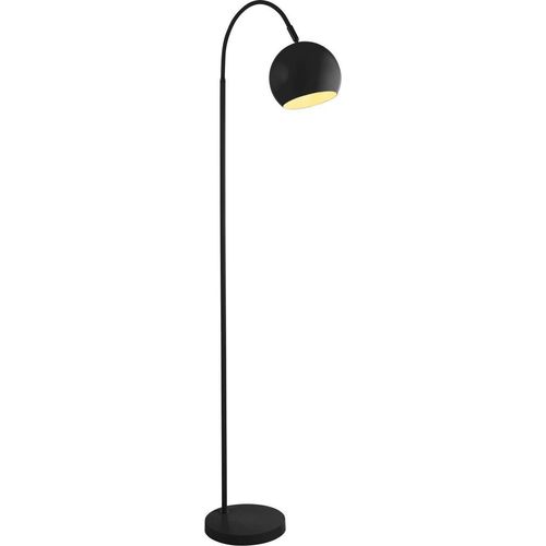 Stehleuchte Metall verstellbar 143 cm Schwarz E27 Kugel Schirm Retro