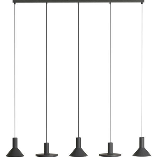 Hängelampe Metall H: max. 130 cm Schwarz GU10 länglich Pendelleuchte