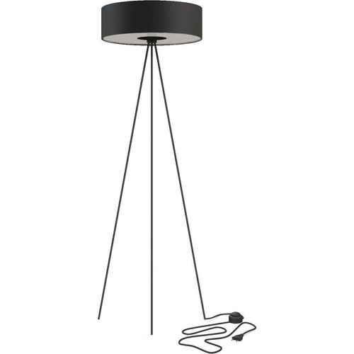 Stehleuchte Dreibein Metall E27 154 cm hoch Schwarz 3-flammig Modern Stehlampe