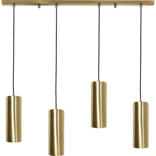 Hängelampe Messing massiv H: max. 110 cm in Bronze hell E27 4-flammig länglich Modern Pendelleuchte