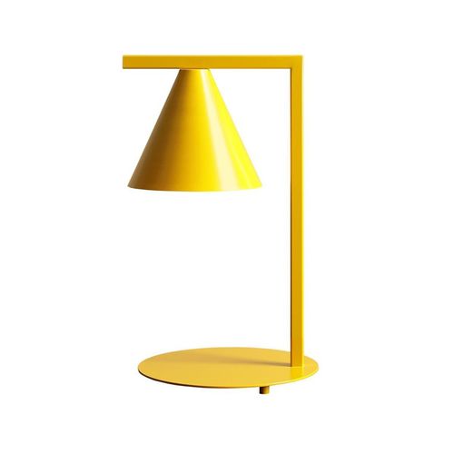 Tischlampe Metall 40 cm hoch Gelb E14 Nachttischlampe