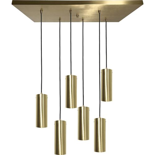 Pendelleuchte Messing massiv H: max. 120 cm in Bronze hell E27 Modern Hängeleuchte