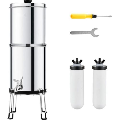Schwerkraft Wasserfiltersystem - 7,8-8,5L Keramikfilter - Wasserfilter mit hochwertiger Filtermembran - effektive Wasserreinigung