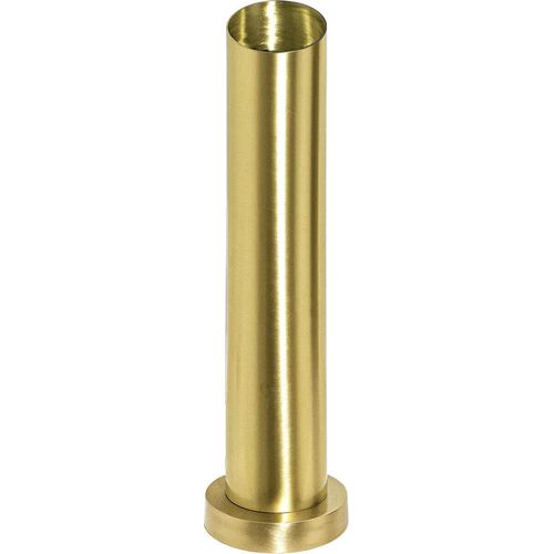 Tischlampe Messing massiv E27 D: 8,5 cm rund 43 cm in Bronze hell Modern