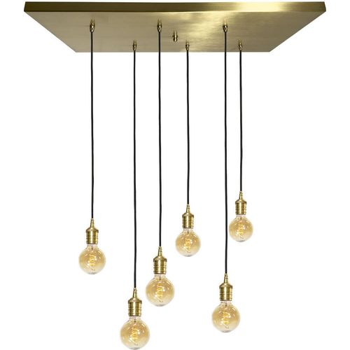 Pendelleuchte Echt-Messing E27 H: max. 120 cm in Bronze hell Retro Hängelampe