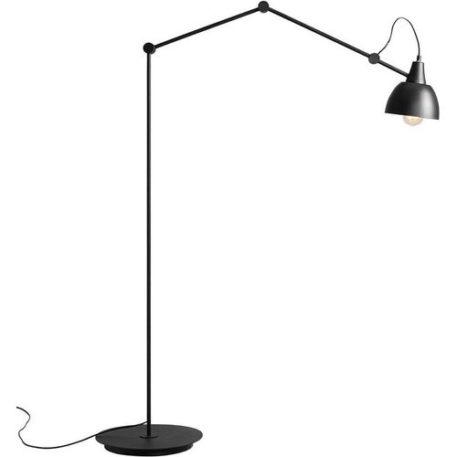Stehleuchte Metall E27 233 cm hoch Schwarz
