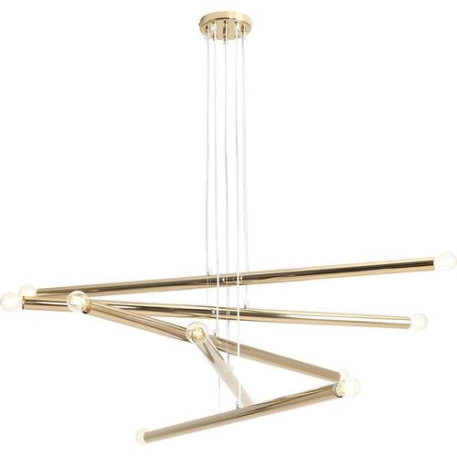 Pendelleuchte Metall E14 100 cm breit H: max. 105 cm in Gold Retro Hängelampe