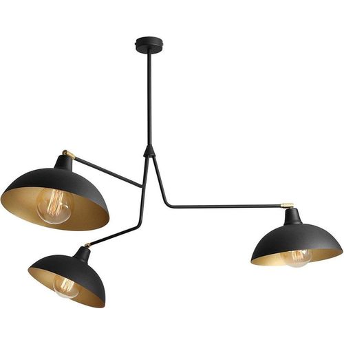 Deckenlampe Metall E27 Schwarz 3-flammig