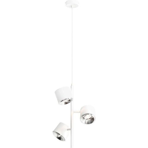 Pendelleuchte Metall B: 32 cm H: max. 120 cm Weiß GU10 3-flammig rund Hängeleuchte