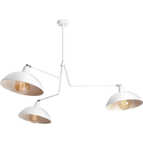 Deckenleuchte Metall E27 Weiß 3-flammig Deckenlampe