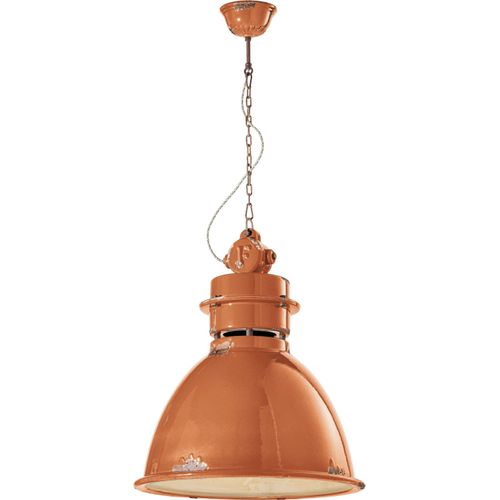 Pendelleuchte Keramik E27 H: max. 140 cm Orange Shabby Antik Vintage Design Keramiklampe