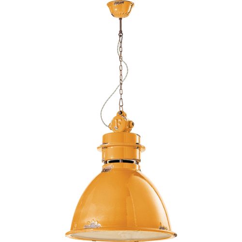 Hängeleuchte Keramik H: max. 140 cm Gelb Shabby Antik E27 Vintage Design Keramiklampe