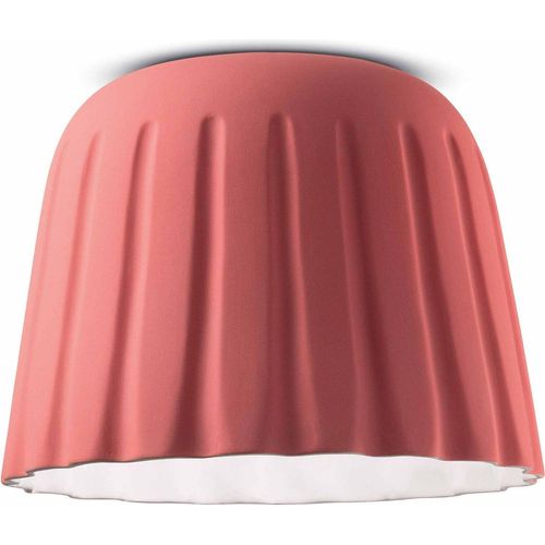 Deckenlampe Keramik E27 rund D: 40 cm Koralle Retro Keramiklampe