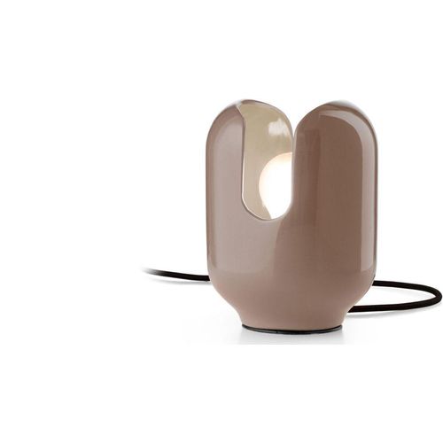 Tischlampe Keramik 20 cm Mokka E27 Retro Design Keramiklampe