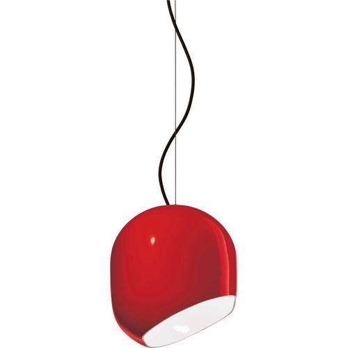 Hängelampe Keramik E27 H: max. 150 cm Rot rund Retro Design Keramiklampe