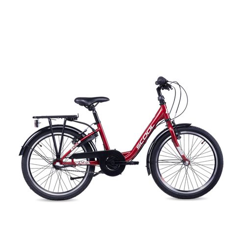 Kinderfahrrad-20-Zoll-Mädchen-SCOOL-chiX-N3-3-Gang-Red-Rücktrittbremse-ab-6-Jahren