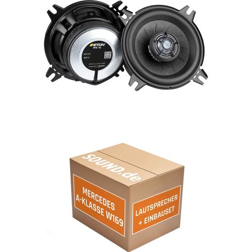 Lautsprecher Boxen Einbaupaket hinten Eton PFX10 passend für Mercedes A-Klasse W 169 | 2x Tief-Mitteltöner mit integriertem Hochtöner 80W MAX